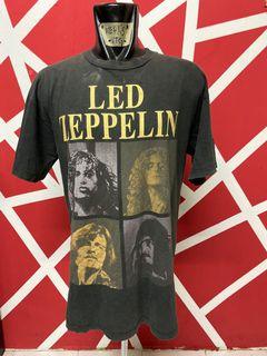 90's Led Zeppelin 4 Faces Icarus Double Sided T-Shirt