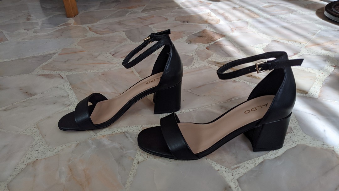 ALDO Black strap heels
