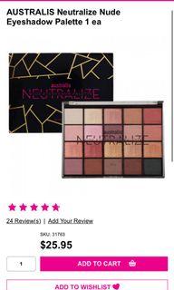 australis NEUTRALIZE makeup palette