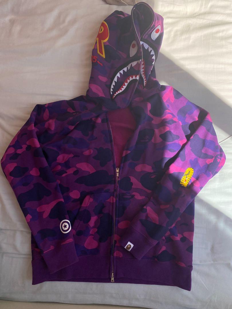 Purple bape new arrivals coat