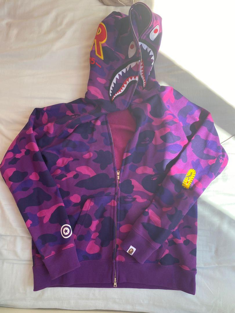 Bape jacket (purple), Luxury, Apparel 