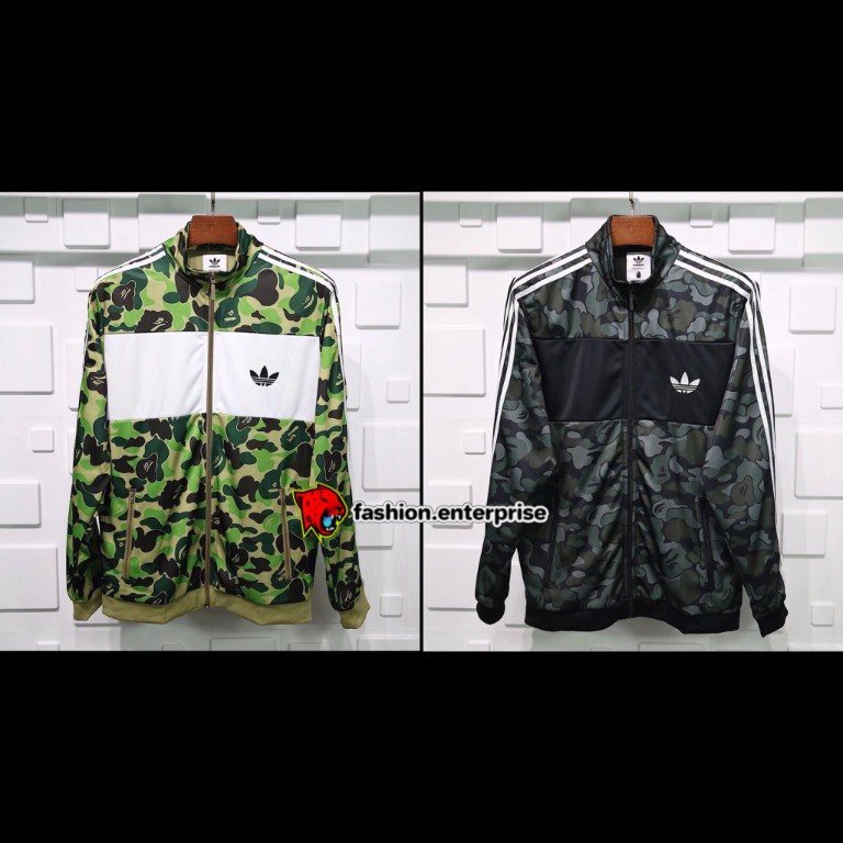 Bape x Adidas ABC Camo Track Jacket Men s Fashion Tops Sets