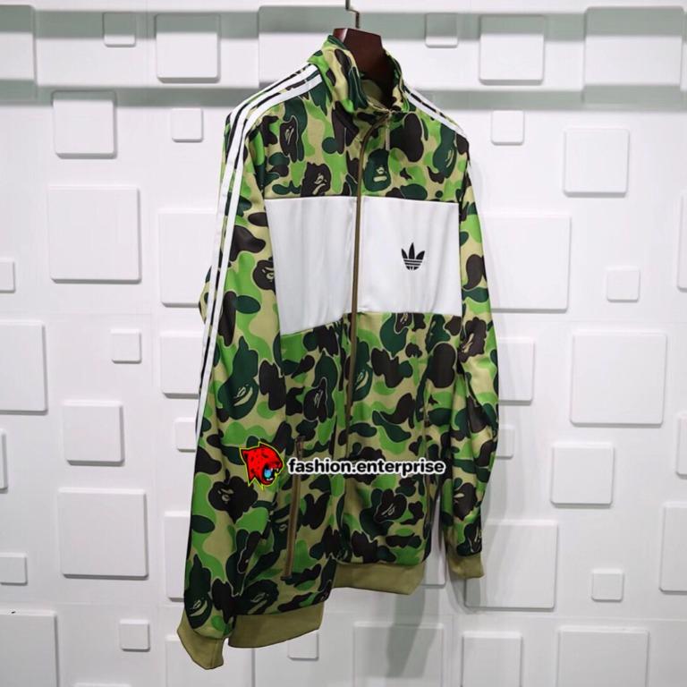 Bape x adidas abc camo track jacket green 2025