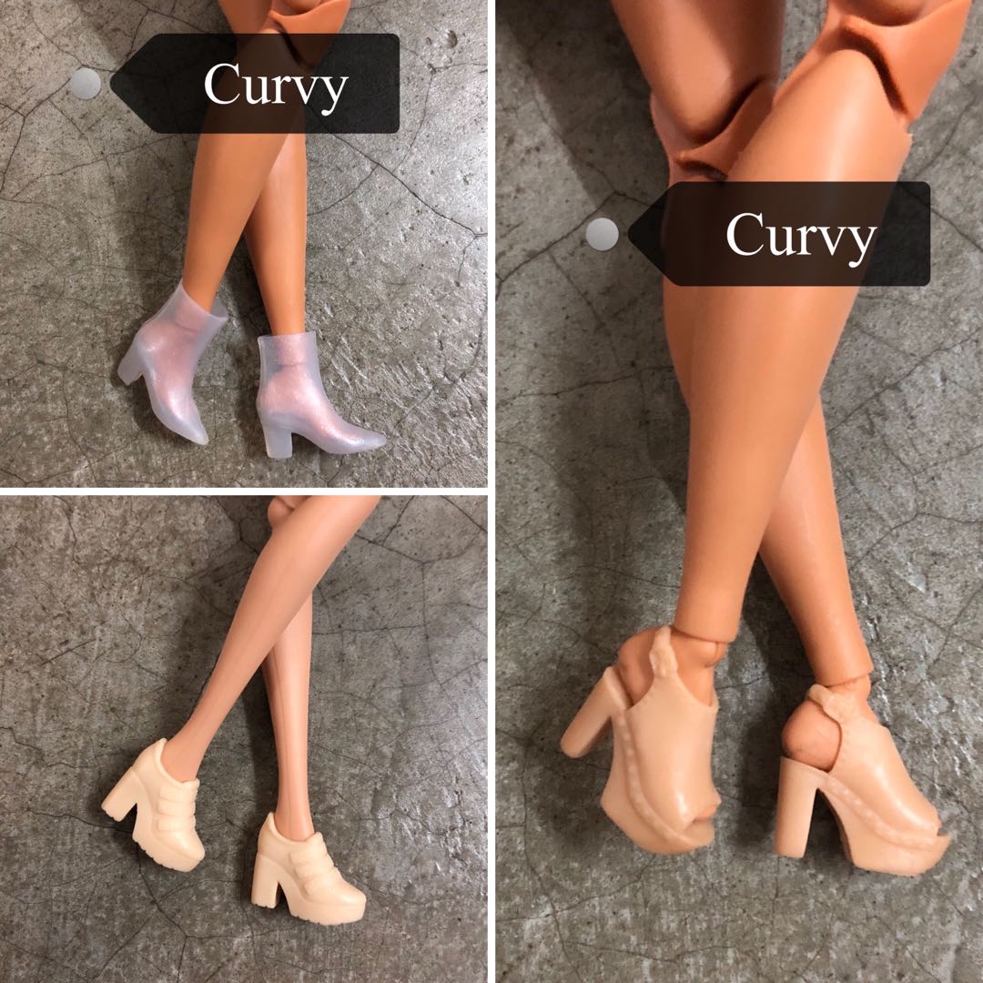 Barbie curvy tall shoes