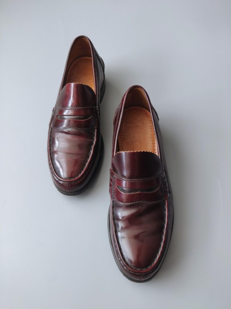 Barker Shoes Men's Caruso Burgundy Hi-Shine Penny Loafer