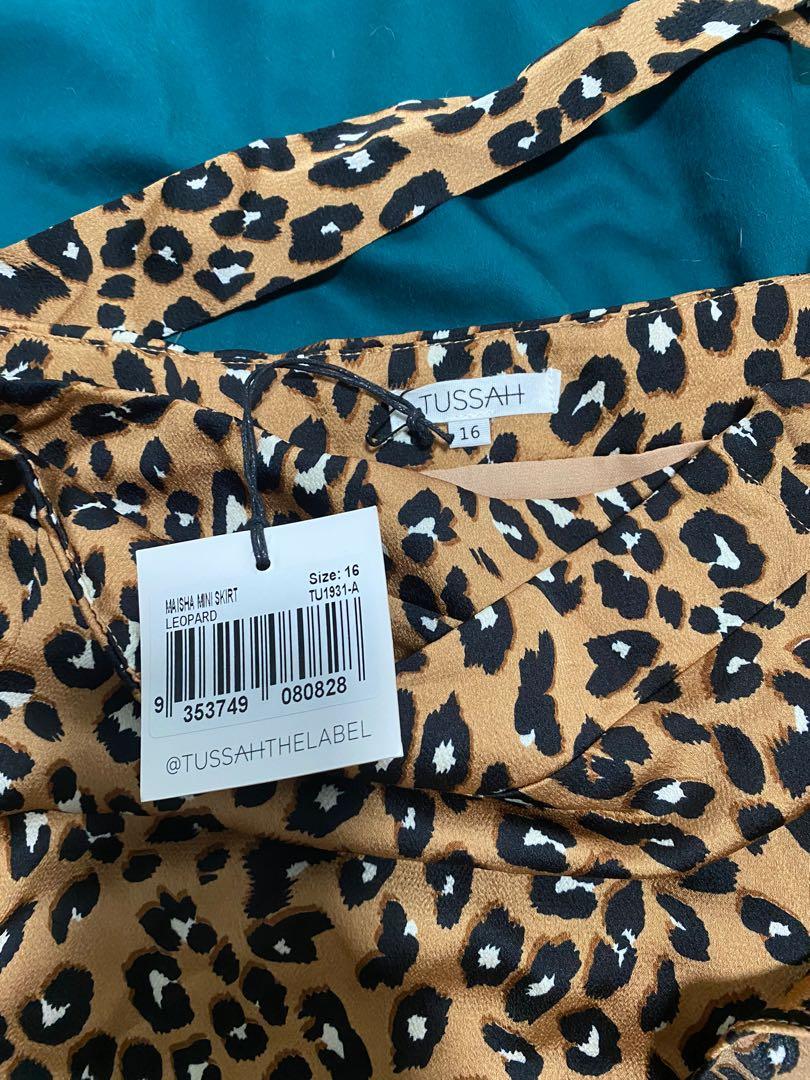 BNWT UK16 TUSSAH LEOPARD PRINT WRAP SKIRT Women s Fashion Bottoms Skirts on Carousell