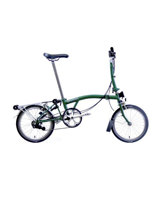 Brompton m6r folding bike green clearance