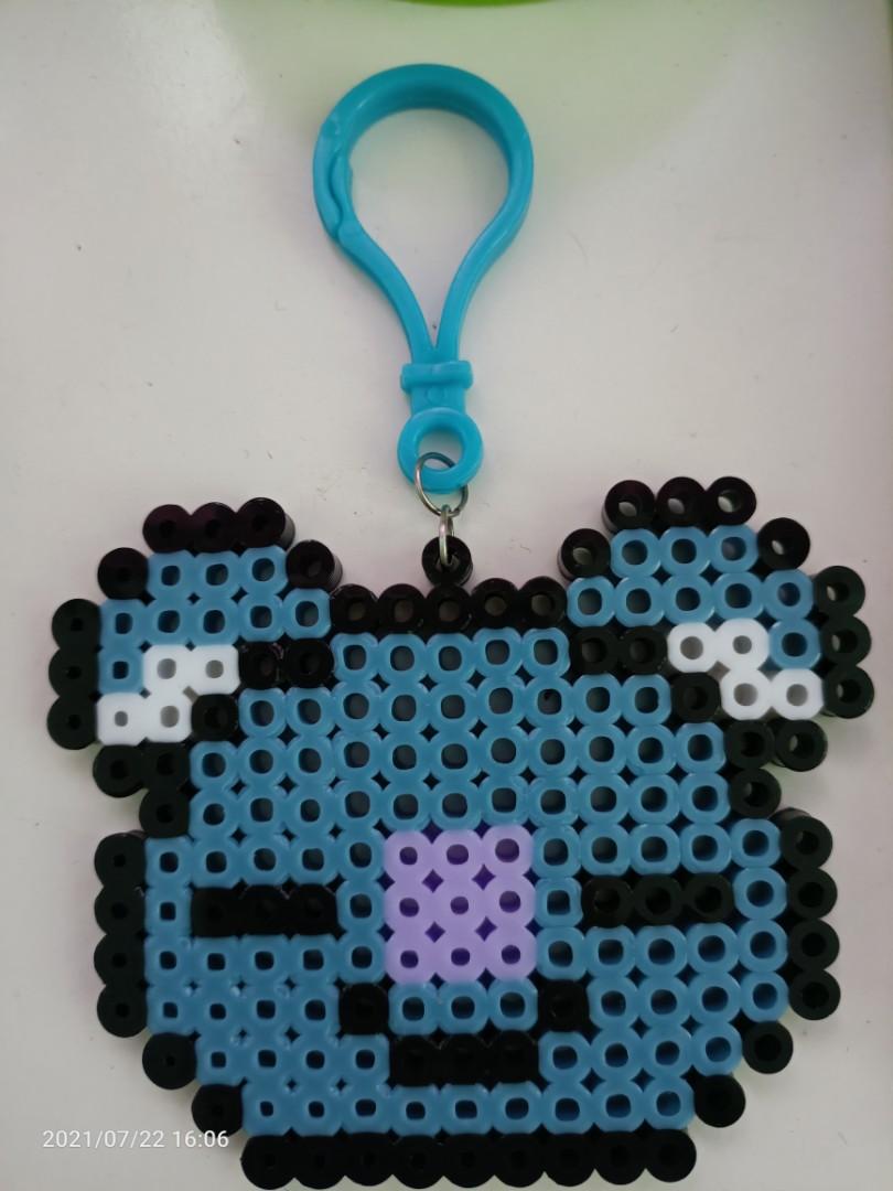 BTS BT21 KOYA and Rilakkuma Perler beads keychain, Hobbies & Toys ...