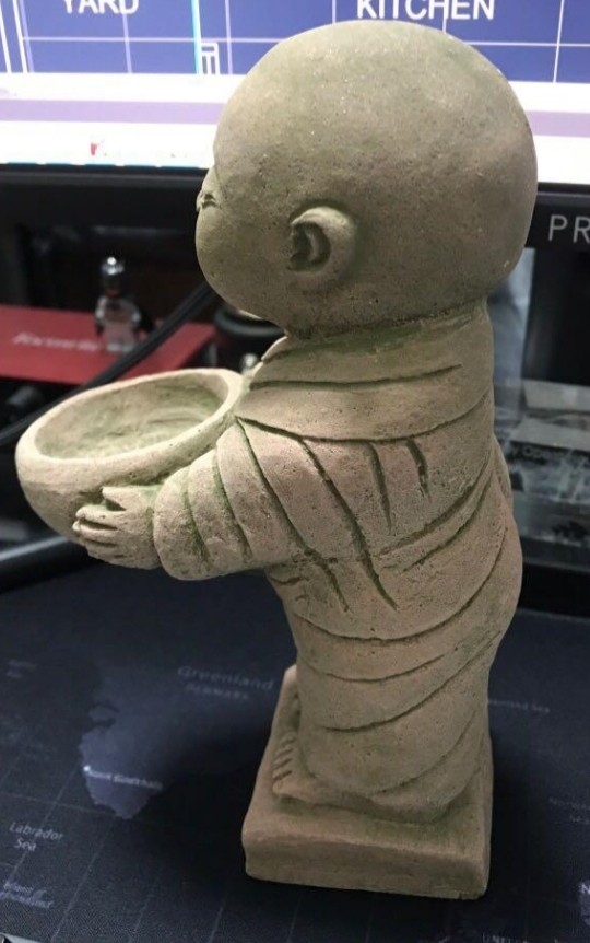 Stone Monk Candle holder, Hobbies & Toys, Memorabilia & Collectibles