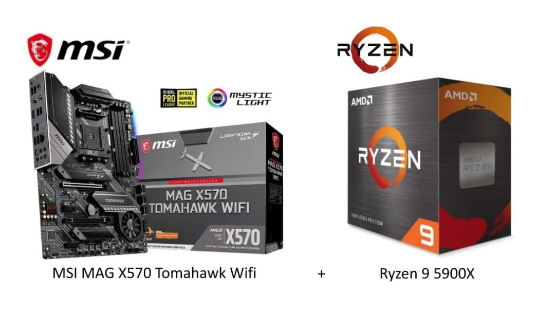 (BUNDLE) Ryzen 9 5900X + MSI Motherboard, Computers & Tech, Parts & Accessories, Computer Parts