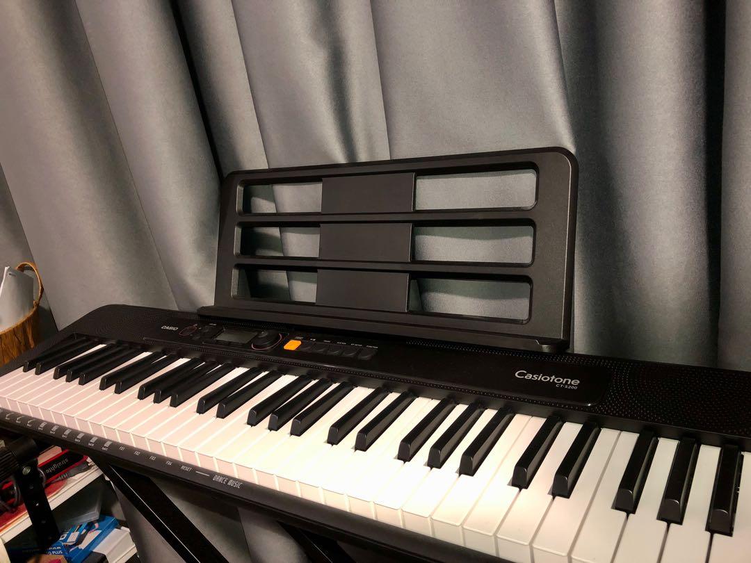 Casio keyboard Piano with Adapter X Stand Book holder