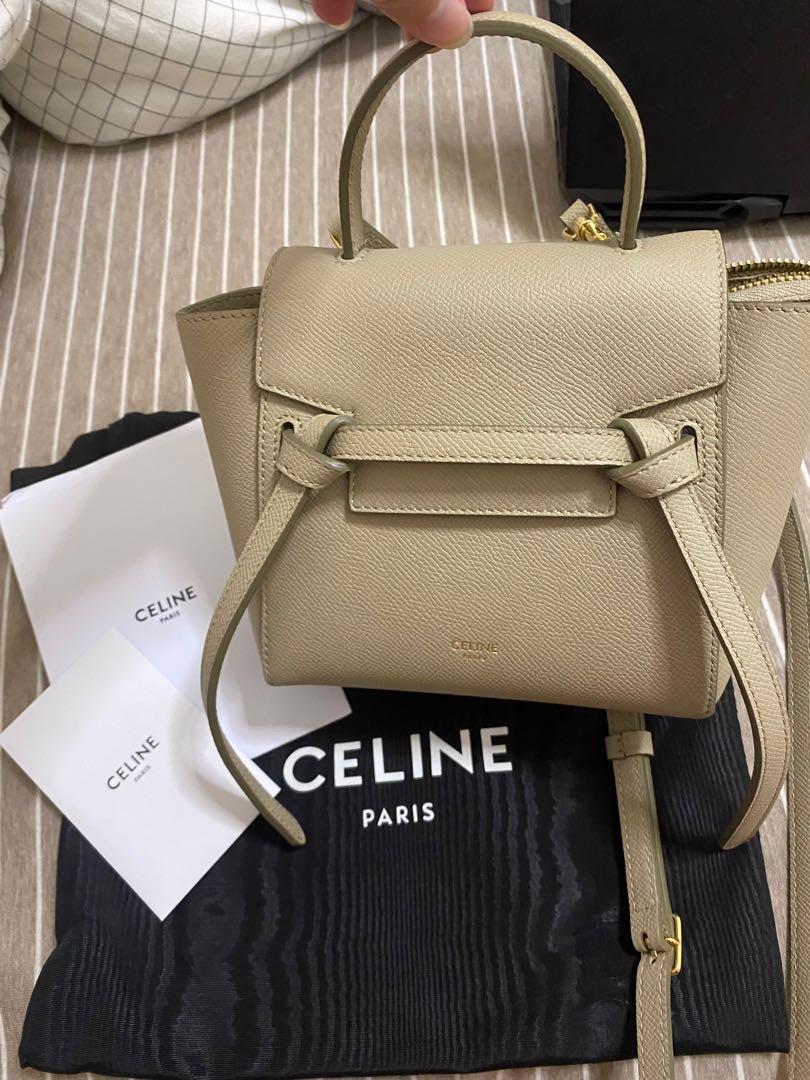 Celine belt bag size pico light taupe