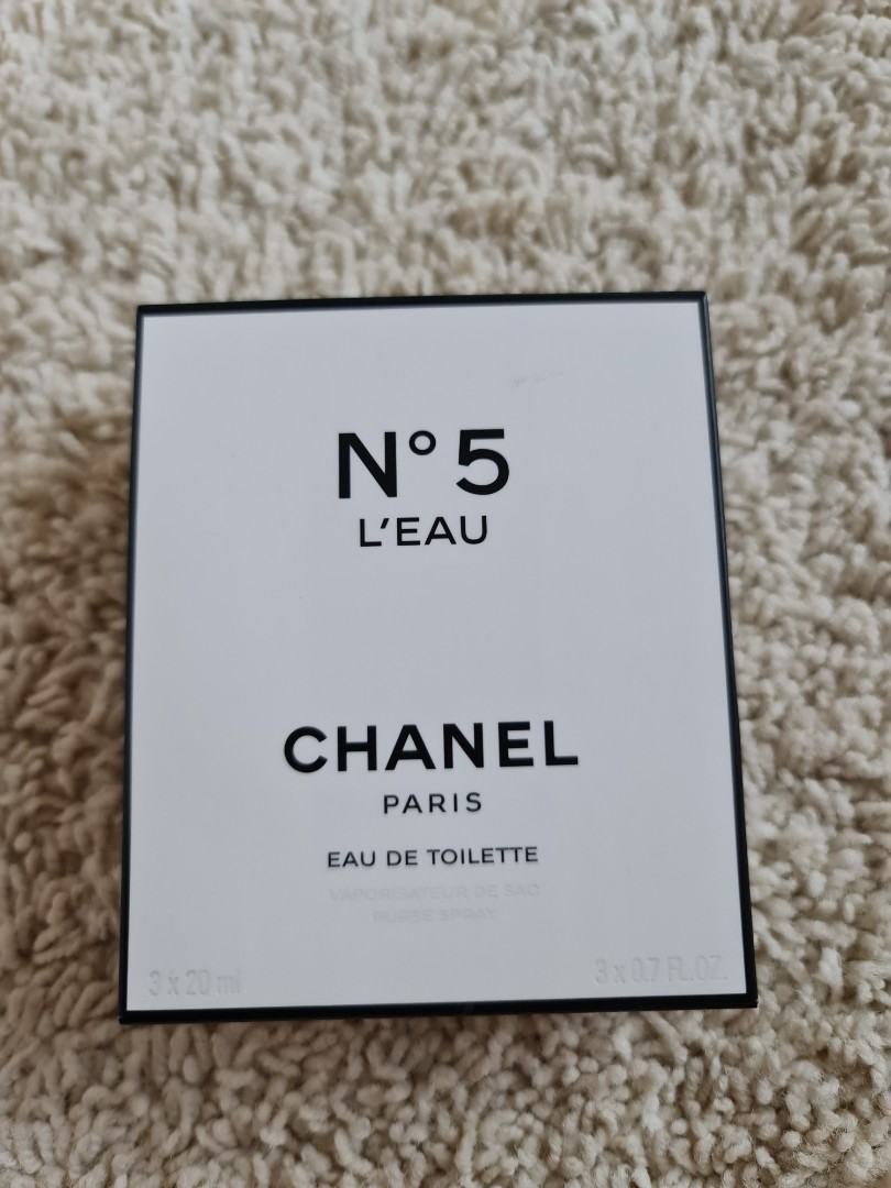 Chanel No 5 L'Eau EDT 20ML x 3 Travel Spray - Including Travel Spray Case,  Beauty & Personal Care, Fragrance & Deodorants on Carousell