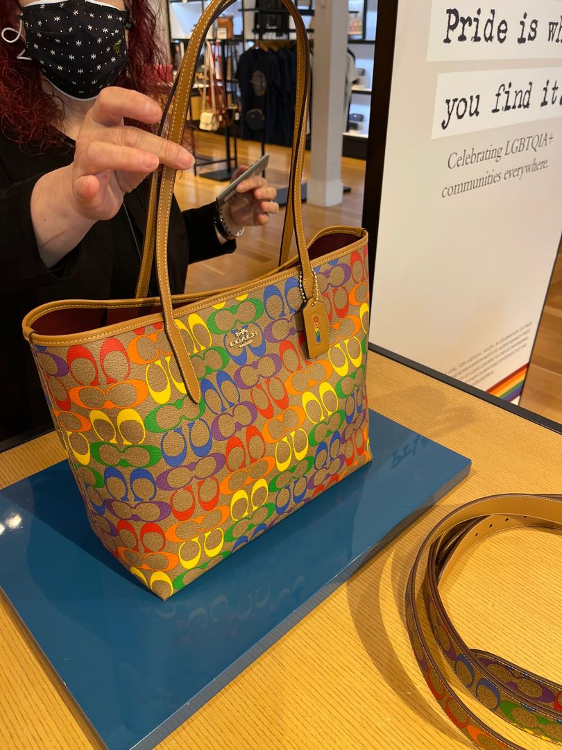 Coach Rainbow Tote Bags