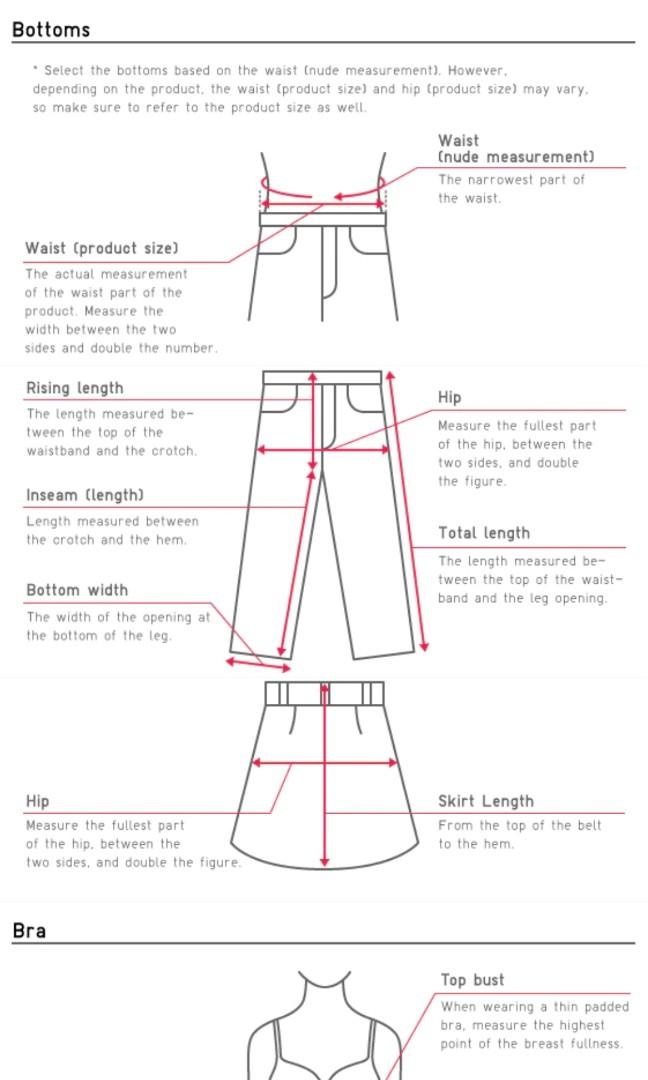 Pants Size Chart & Measurement Guidelines – ApparelnBags