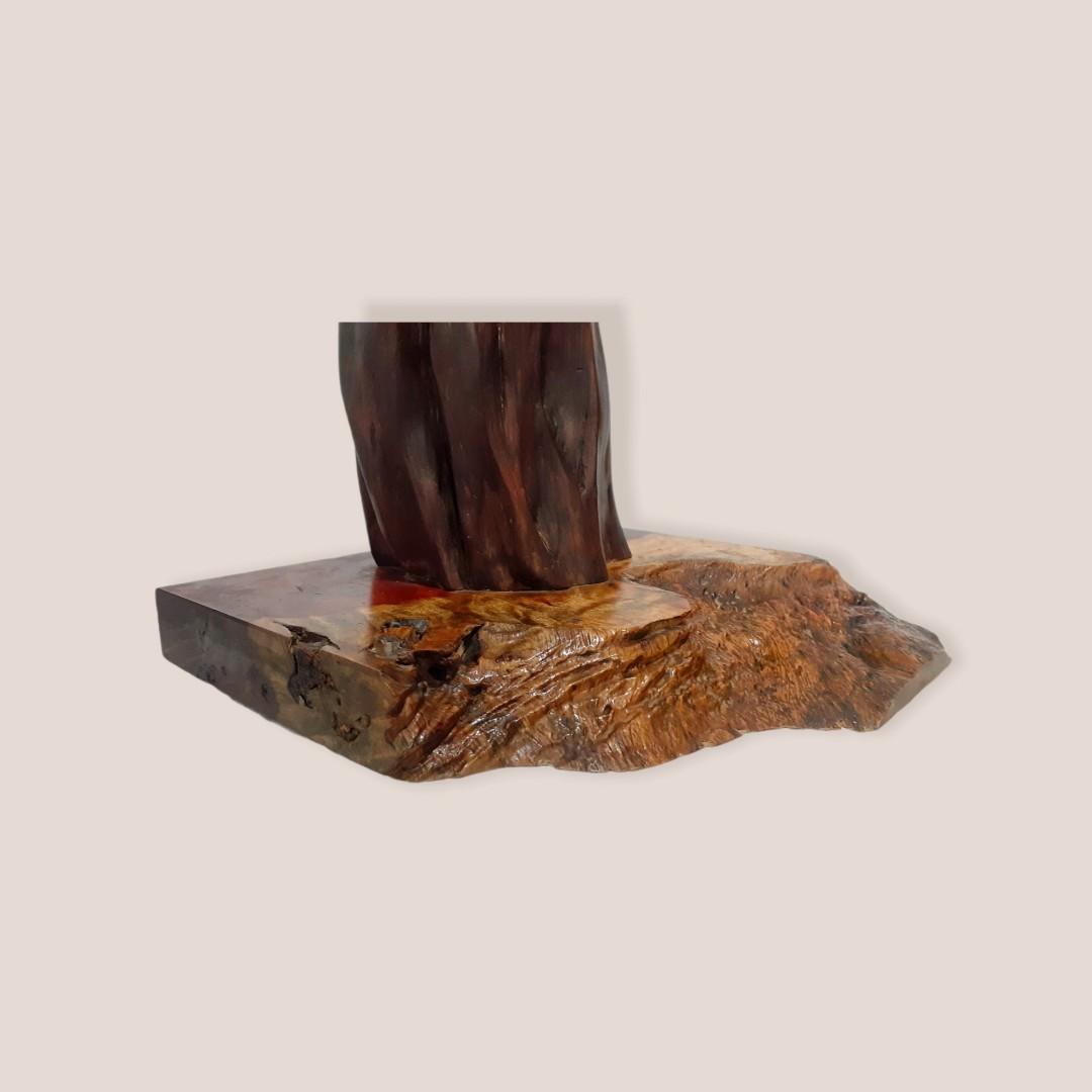 32" Rustic wood contemporary sculpture live edge (Category: Wall Decor) located in Dasmarinas. Submitted by millennialmeetsvintage (Listing ID 1102315298, Image 2). Description: ♡32 inches tall ♡10 x 10 base ♡flaw: barely noticeable chipped off parts ♡actual photos of the item already posted.