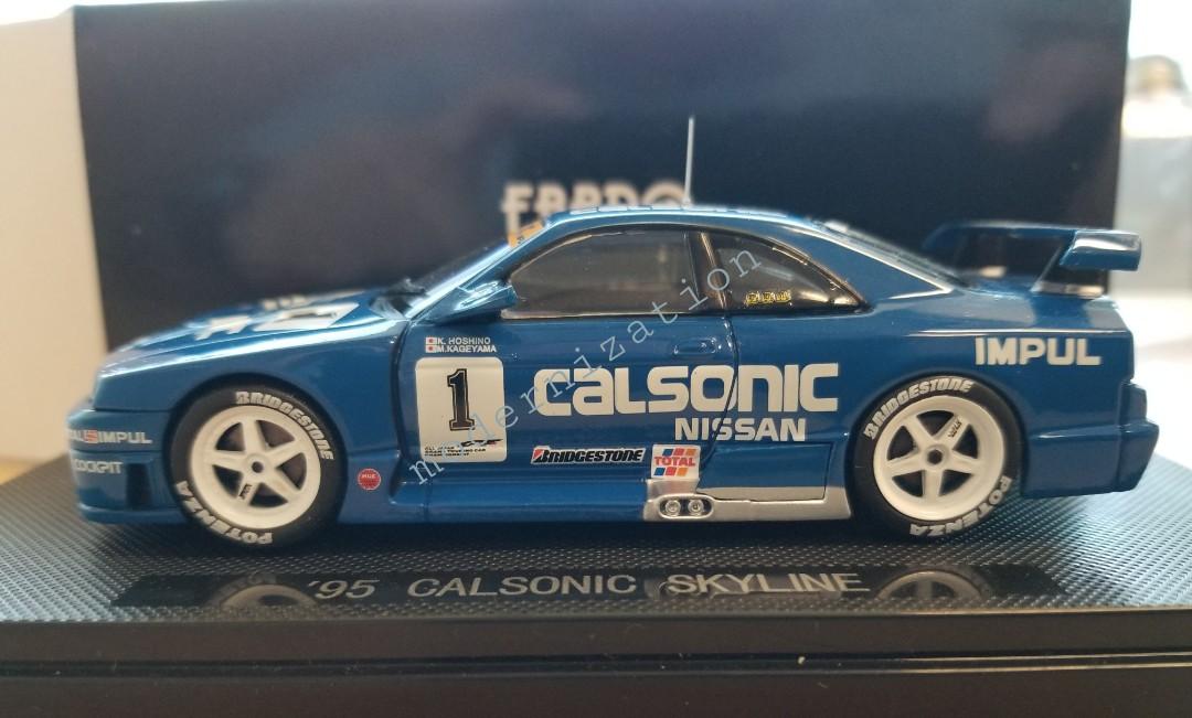 ▫1:43 Nissan Skyline GT-R R33 CALSONIC JGTC 1995 #1 (BLUE) EBBRO