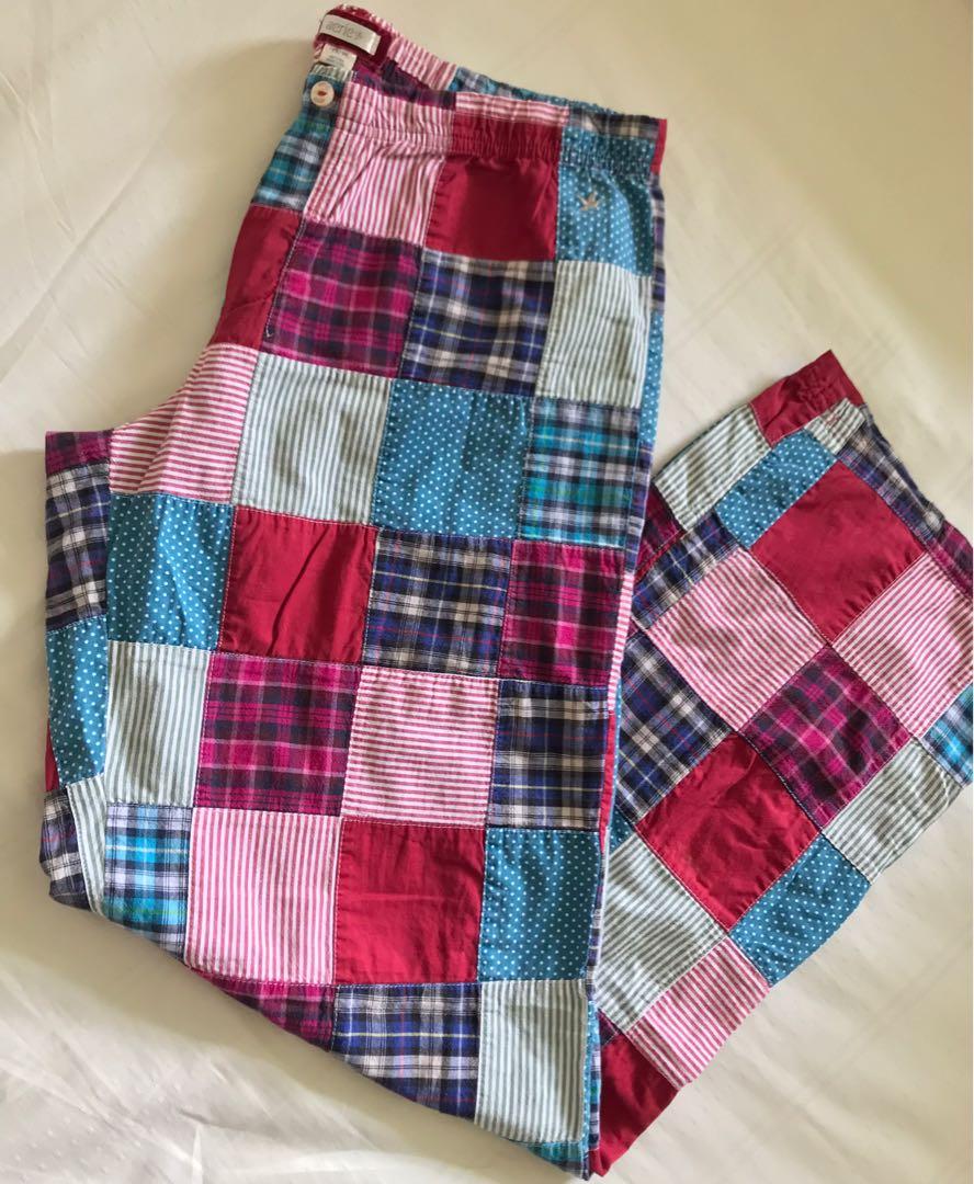 Patchwork lounge pants sales