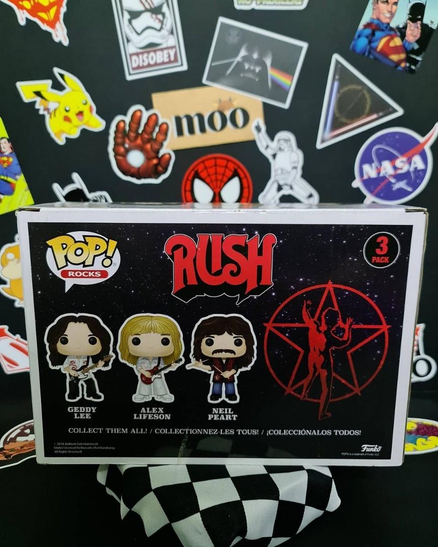 Funko Pop! Rocks Rush 3-Pack Geddy Lee/Alex Lifeson/Neil Peart, Hobbies &  Toys, Collectibles & Memorabilia, Fan Merchandise on Carousell