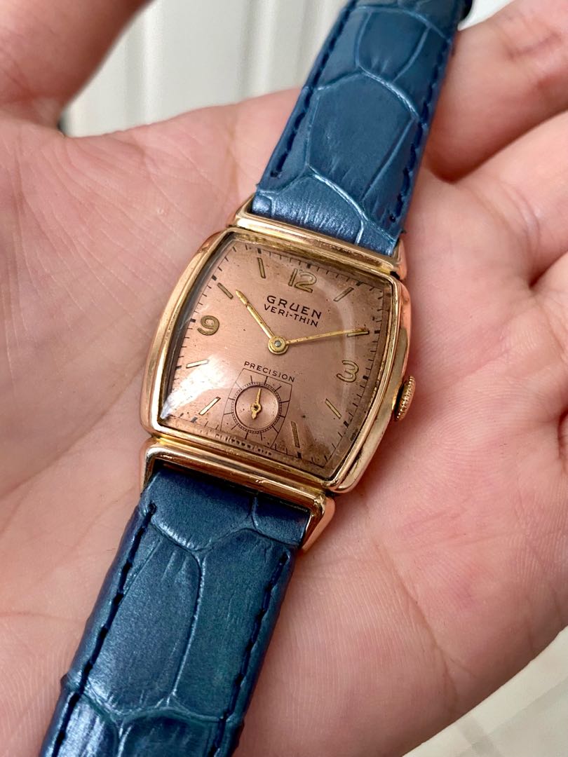 Gruen Veri Thin Precision 10K rose gold