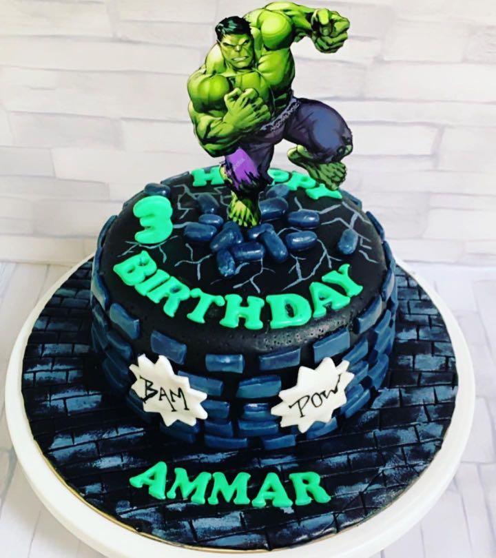 Spiderman And Hulk Birthday Cake | bakehoney.com