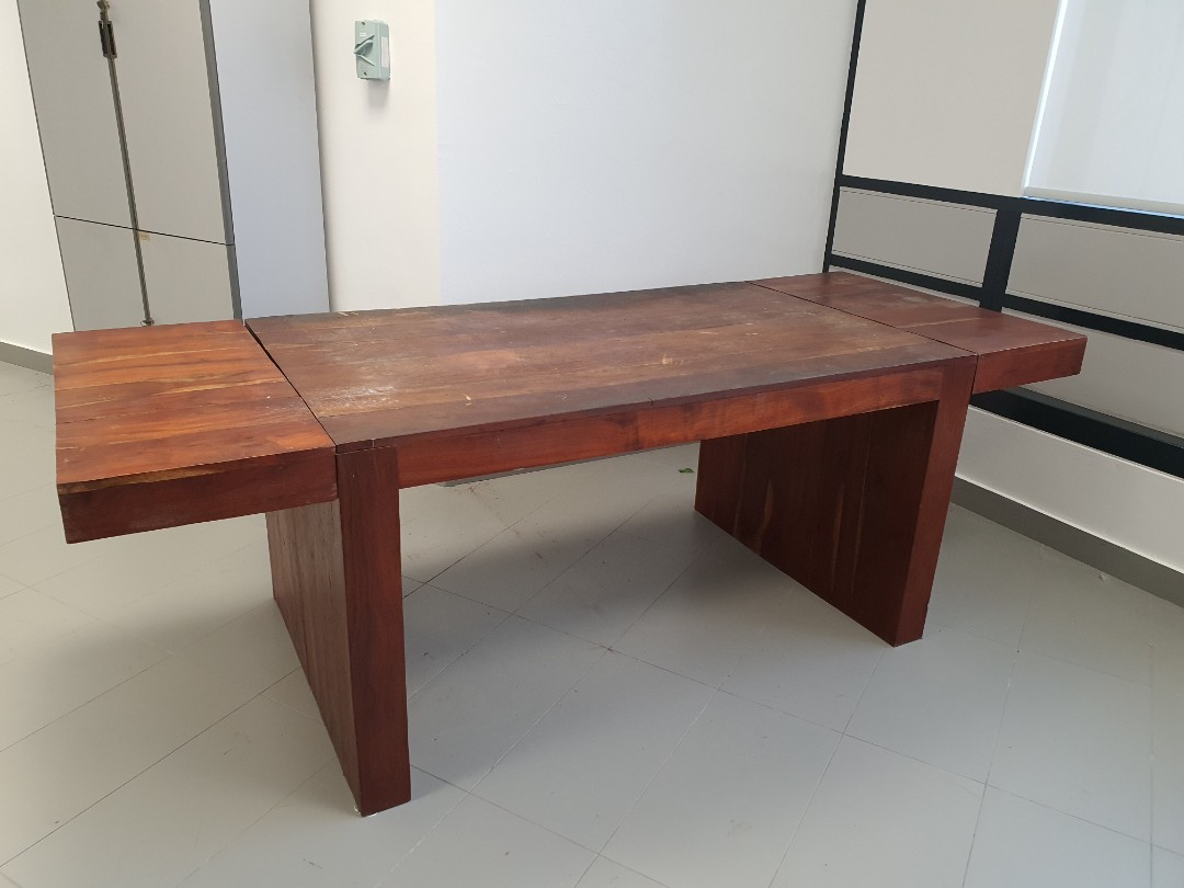 Heavy Wooden Dining Table, Furniture & Home Living, Furniture, Tables