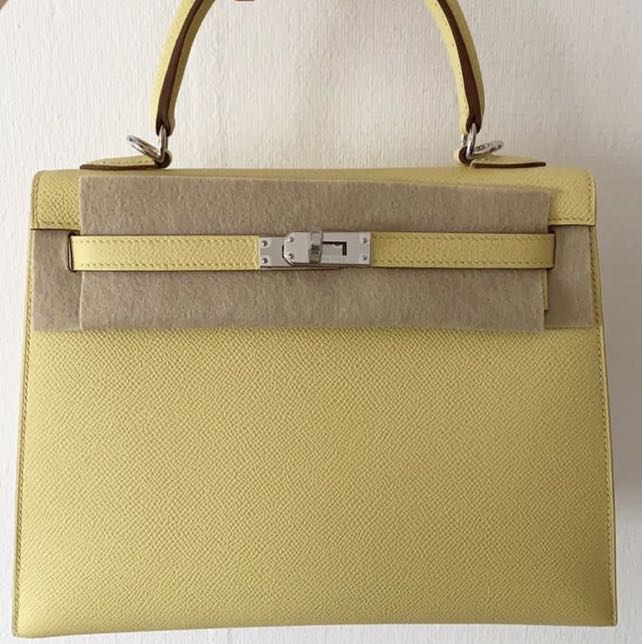 hermes kelly jaune poussin