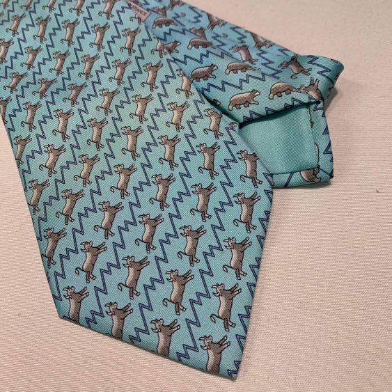 hermes bull bear tie