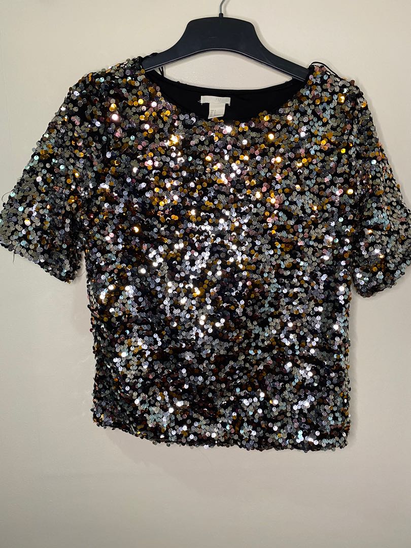 H & m sequin top clearance