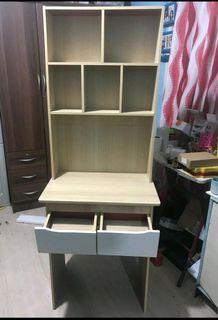 HOME OFFICE TABLE WITH DRAWER & SHELVES