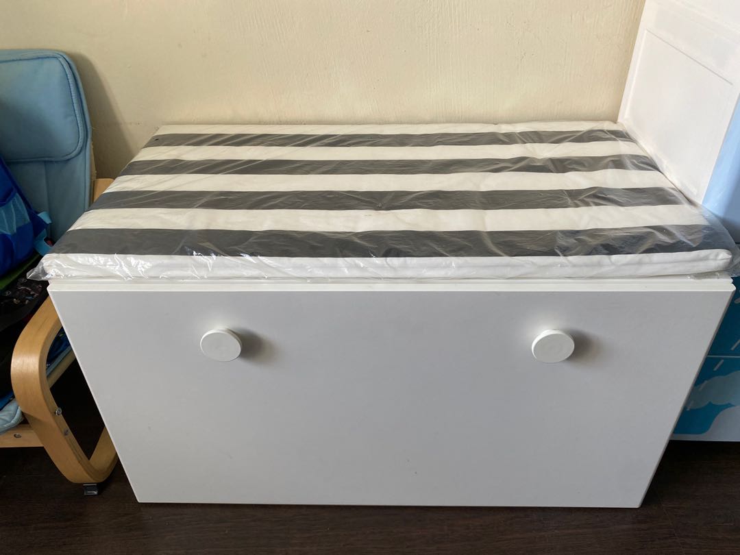 IKEA Bench Toy storage with sitting pad, Furniture & Home Living