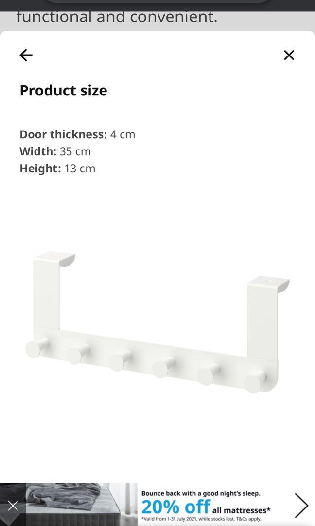 Ikea Enudden Over Door Hanger Furniture Home Living Home Improvement Organisation Hooks Hangers on Carousell