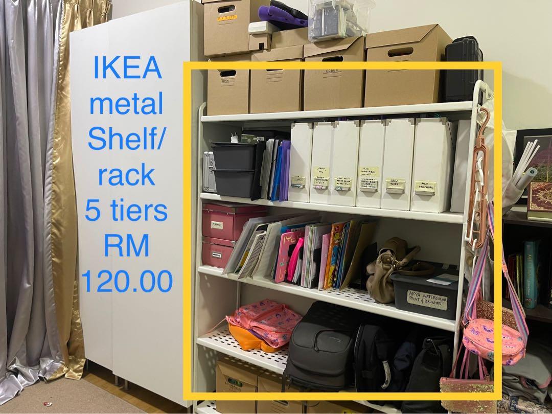 IKEA metal shelf / rack, Furniture & Home Living, Furniture, Shelves