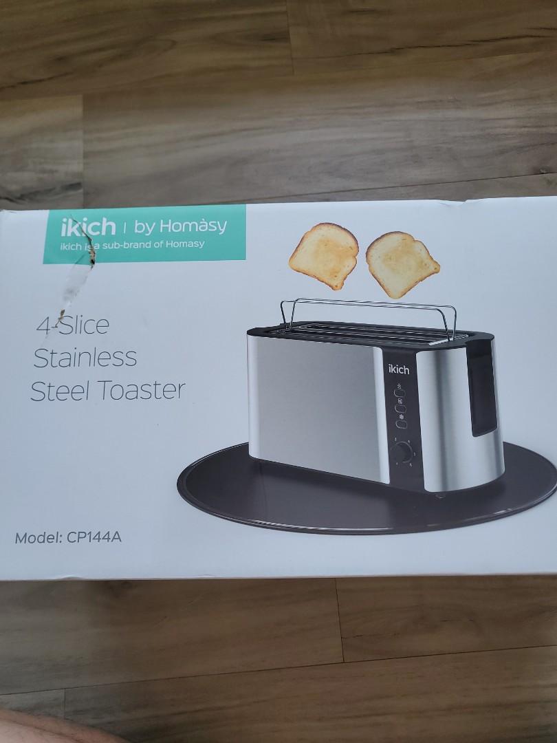 ikich by homasy 4 slice stainless Steel toaster, TV & Home Appliances