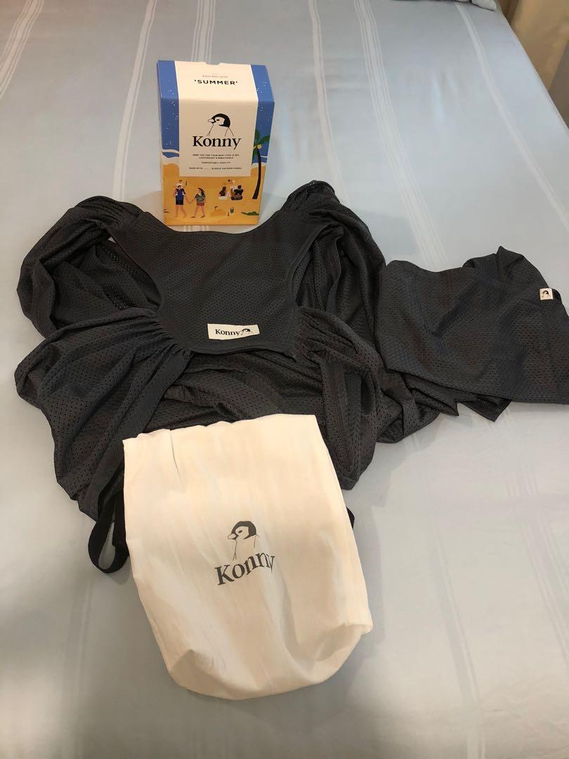 Konny Baby Wrap Carrier Summer Charcoal color, Babies & Kids, Going Out