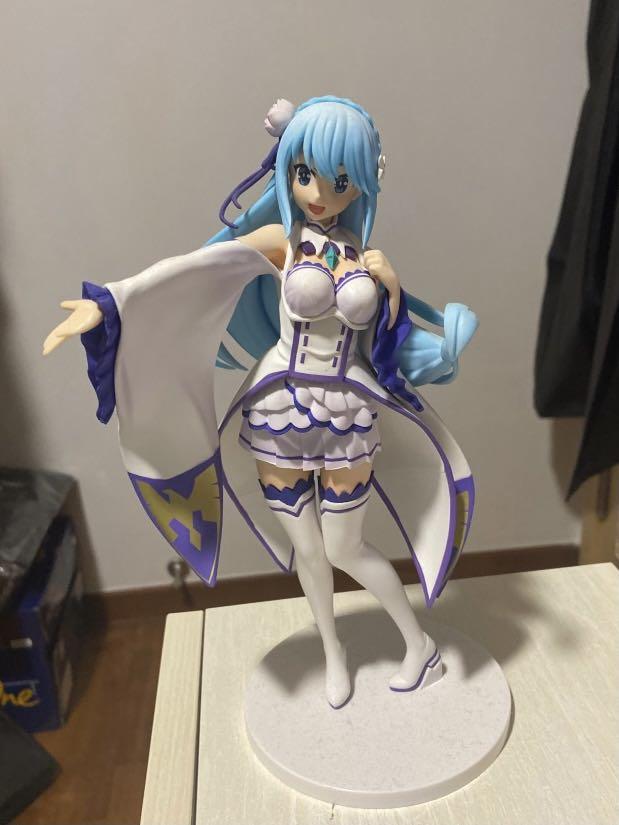 KonoSuba Aqua Figure Emilia Ver RE Zero Cosplay Sega Anime Statue Japan NEW 