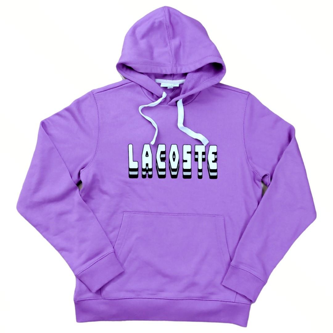 Purple lacoste hoodie hot sale