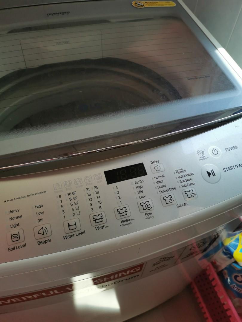 LG Turbo Drum 10kg washing machine, TV & Home Appliances, Washing