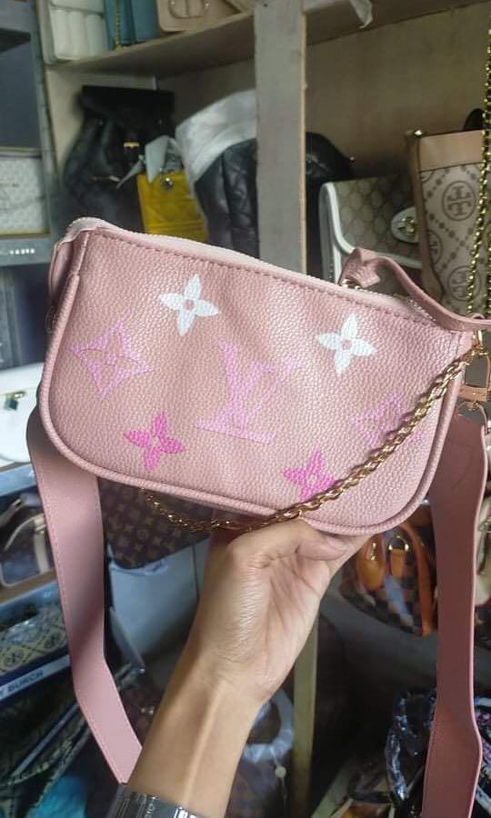 LV Pink Mini Pochette 2-way Sling Bag, Women's Fashion, Bags