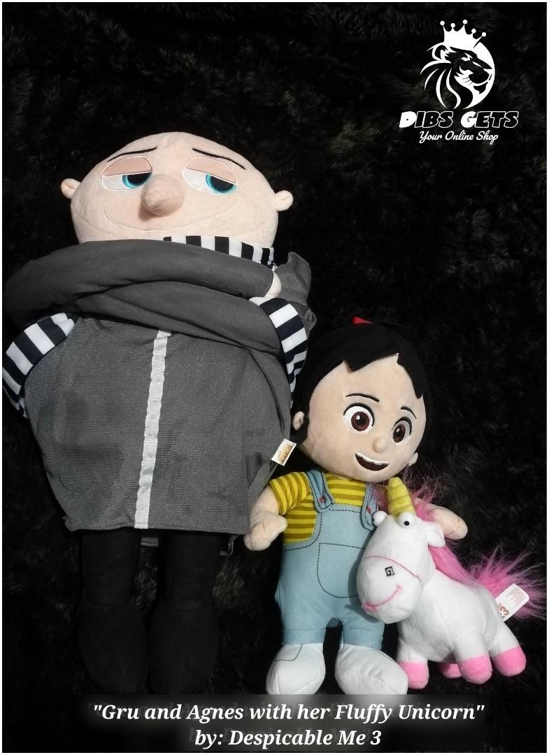 Minion Main Character Plushtoys Gru Agnes And Fluffy Hobbies Toys Toys Games On Carousell