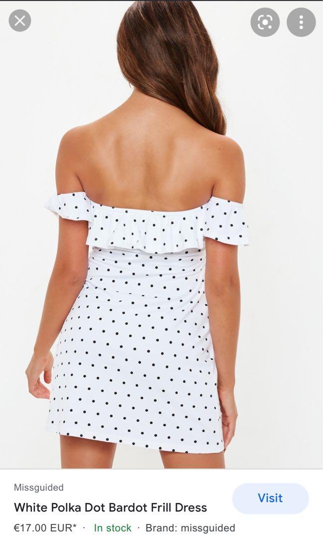 Missguided white frill dress 2025