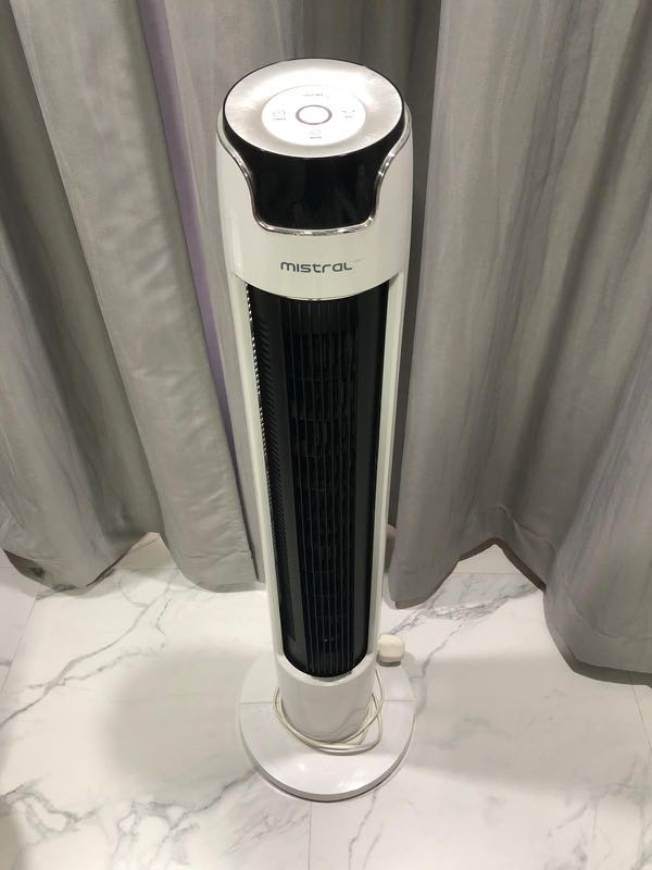 Mistral Tower Fan with remote control, Furniture & Home Living