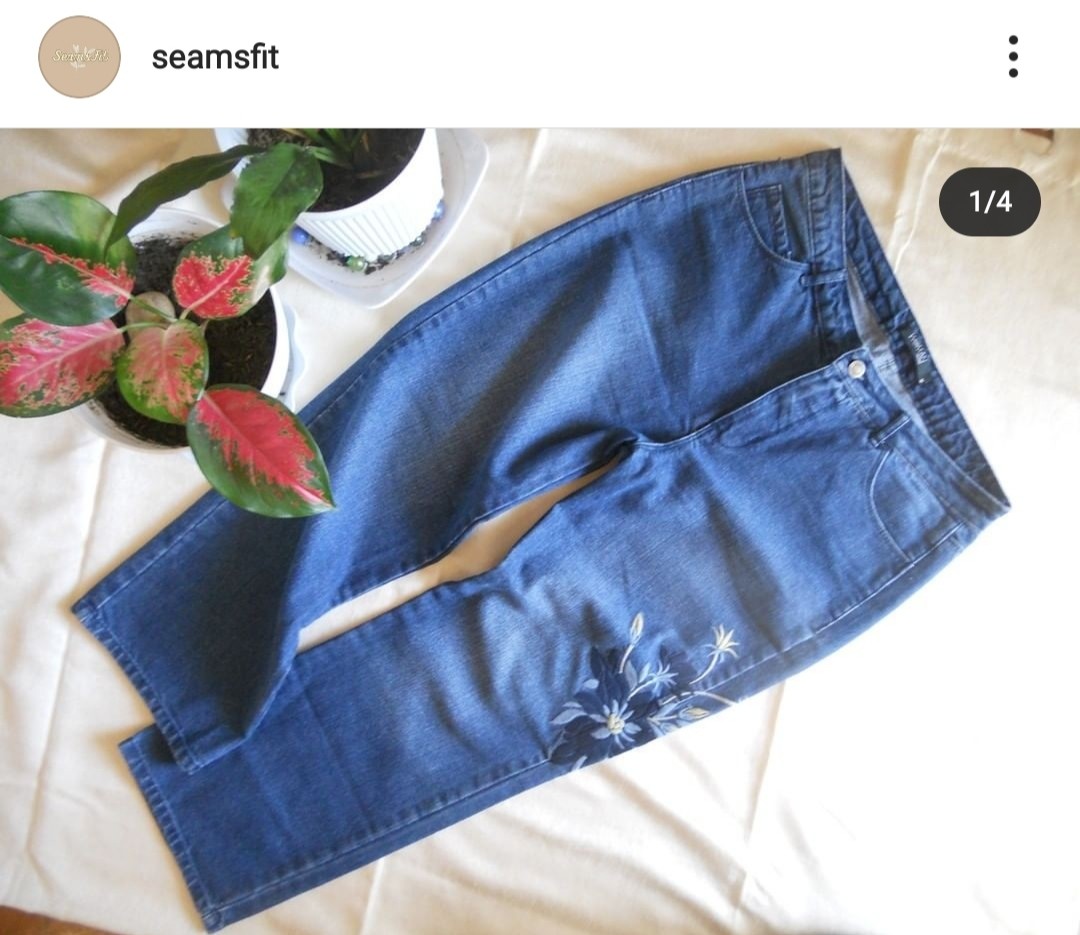 Mom Jeans With Embroidery Women S Fashion Bottoms Jeans On Carousell