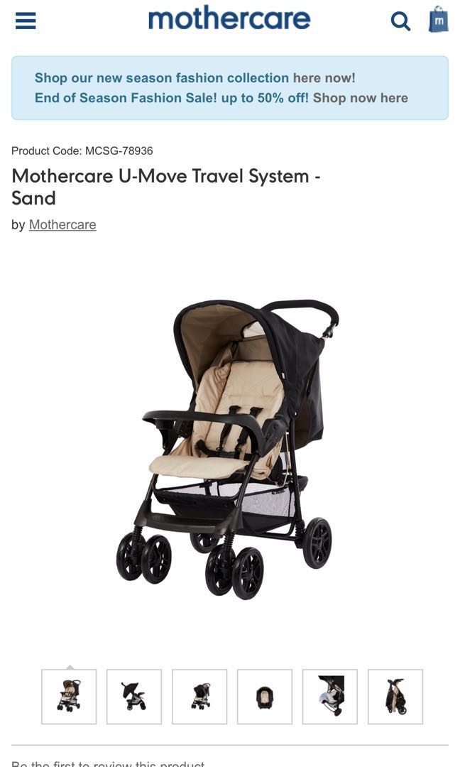 Mothercare U Move Stroller Babies Kids Going Out Strollers on