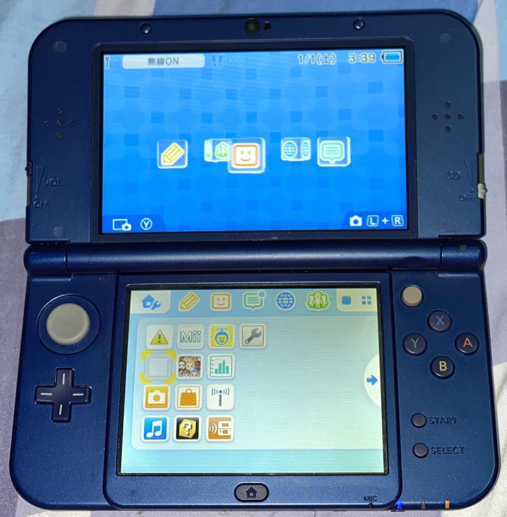 New 3DS LL , Blue Colour. ( Japanese Version.) Includes 4GB SD
