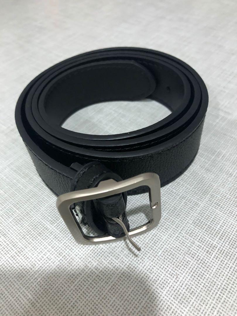 Black belt womens silver buckle Clearance