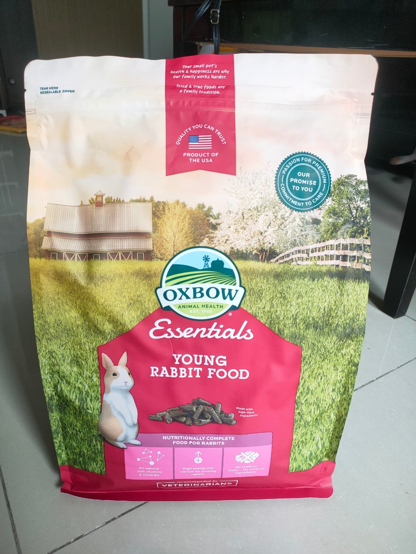Oxbow Young Rabbit Food pellets, Pet Supplies, Pet Food on Carousell