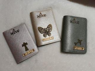 Passport Cover Holder Sleeve Personalized Customized Leather with Free Name and Charm