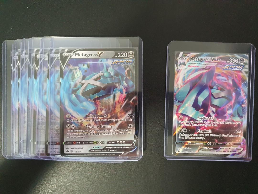 Pokemon Chilling Reign SS6 Metagross V and VMAX, Hobbies & Toys, Toys &  Games on Carousell