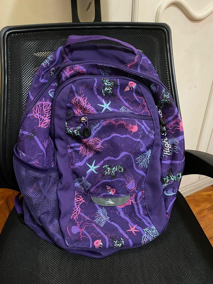 high sierra backpack purple